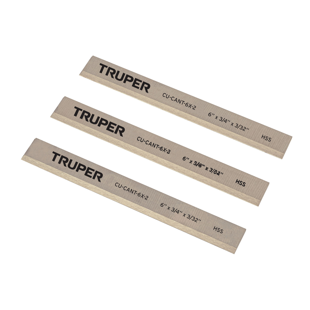 Cuchillas para CANT-6X-2, 3 piezas en caja, TRUPER CU-CANT-6X-2