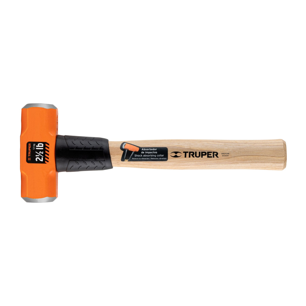 Marro octagonal 2.5 lb, mango de madera 12', TRUPER MD-2.5M