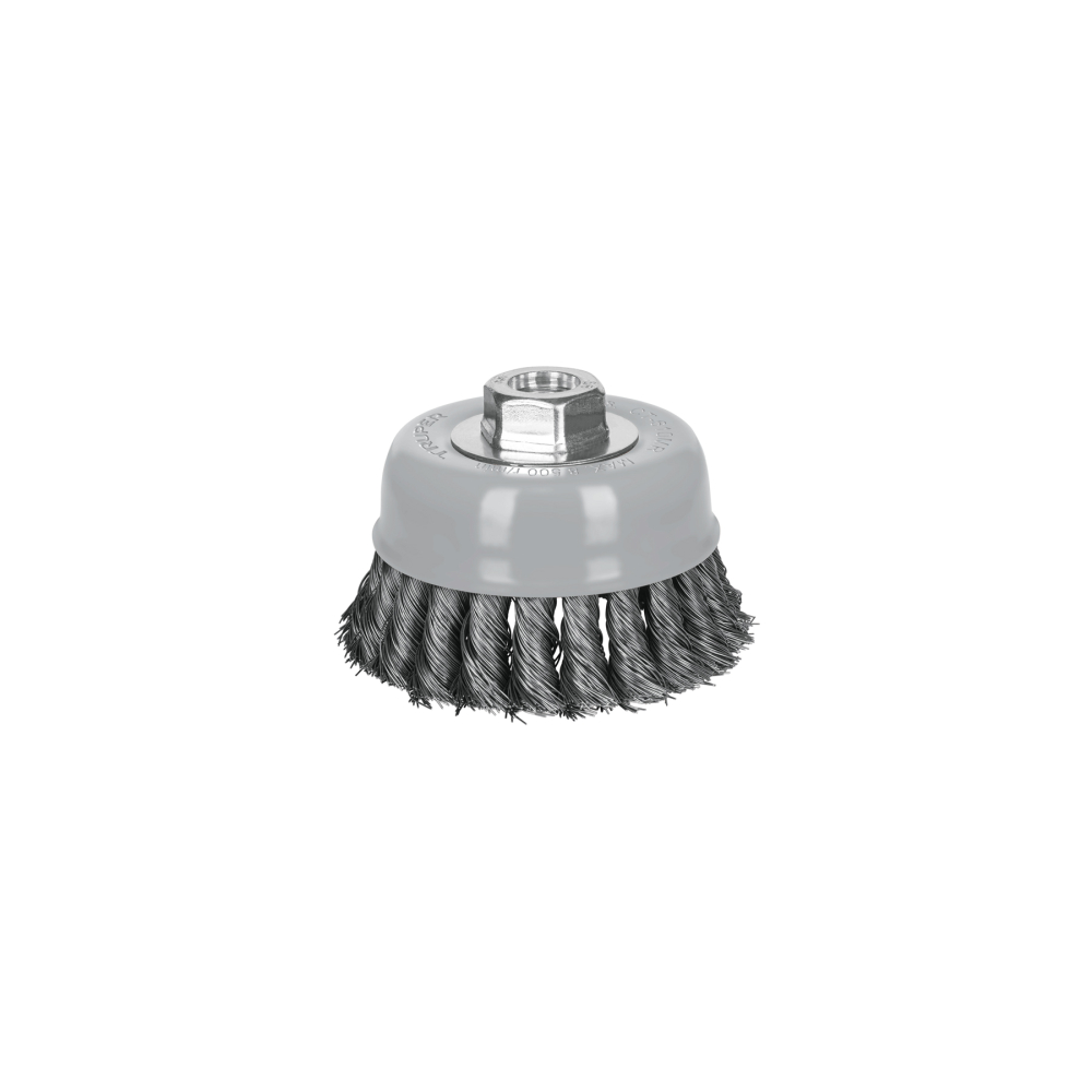 Carda copa 4' alambre trenzado fino, Multi-rosca, TRUPER CT-610MR
