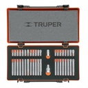 Juego 42 puntas 1/2' y 3/8' de 75 y 30 mm estuche metálico PUN-42X