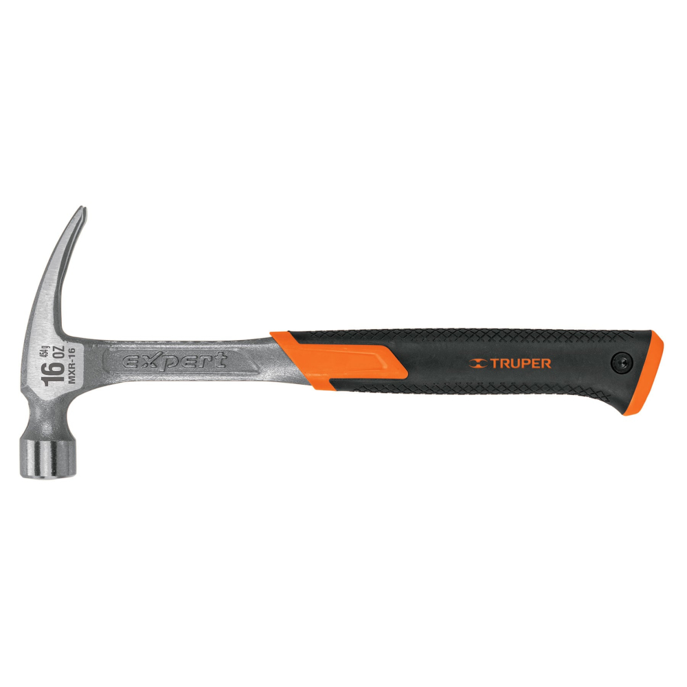 Martillo forjado 16 oz uña recta, mango con neopreno, EXPERT MXR-16