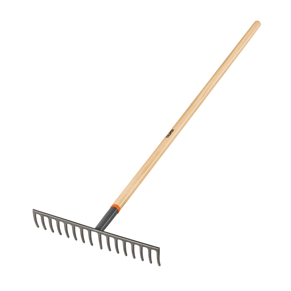 Rastrillo recto de 16 dientes, mango de 60', Truper R-16M