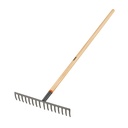 Rastrillo recto de 16 dientes, mango de 60', Truper R-16M