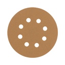 Paquete con 5 discos de lija 5' grano 120, 8 perforaciones DIRO-512