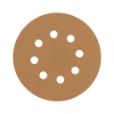 Paquete con 5 discos de lija 5' grano 180, 8 perforaciones DIRO-518