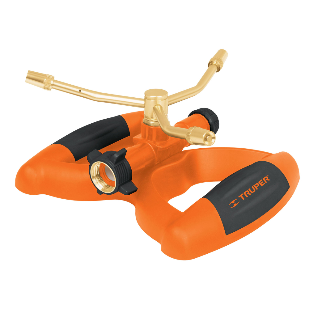 Aspersor metálico de 3 brazos con base plástica, TRUPER ASP-B3