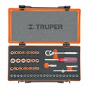 Juego de 45 herramientas cuadro 1/4' std para mecánico JD-1/4X45P