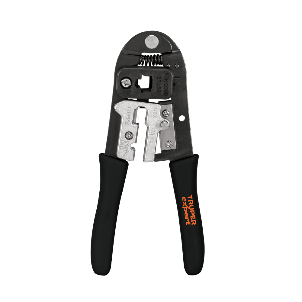 Pinza 8' ponchadora para cables RJ-45, 8 contactos, TRUPER PRJ-45