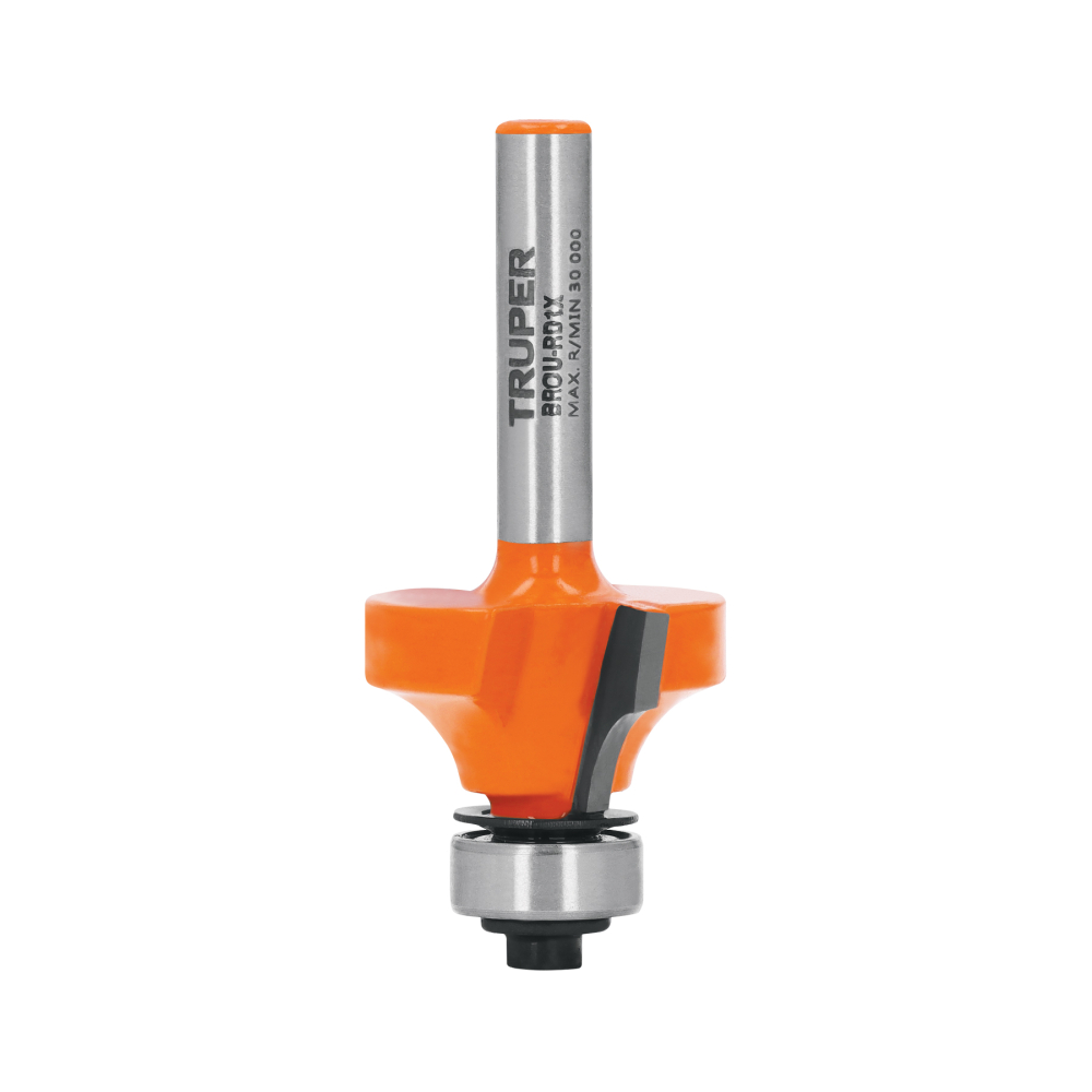 Broca para router, redondeado, 1' con balero, TRUPER BROU-RD1X
