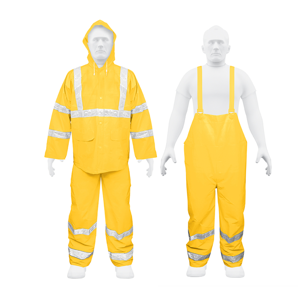 Conjunto impermeable doble capa amarillo con reflejante, M TRA-REF-M