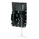 Porta herramientas de cuero con 7 compartimentos, TRUPER POHE-7CU