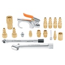 Juego de 17 accesorios neumáticos, cuerda 1/4' NPT, TRUPER JAN-17