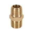Niple de latón, macho-macho, cuerda 1/4' NPT, TRUPER NIPLE