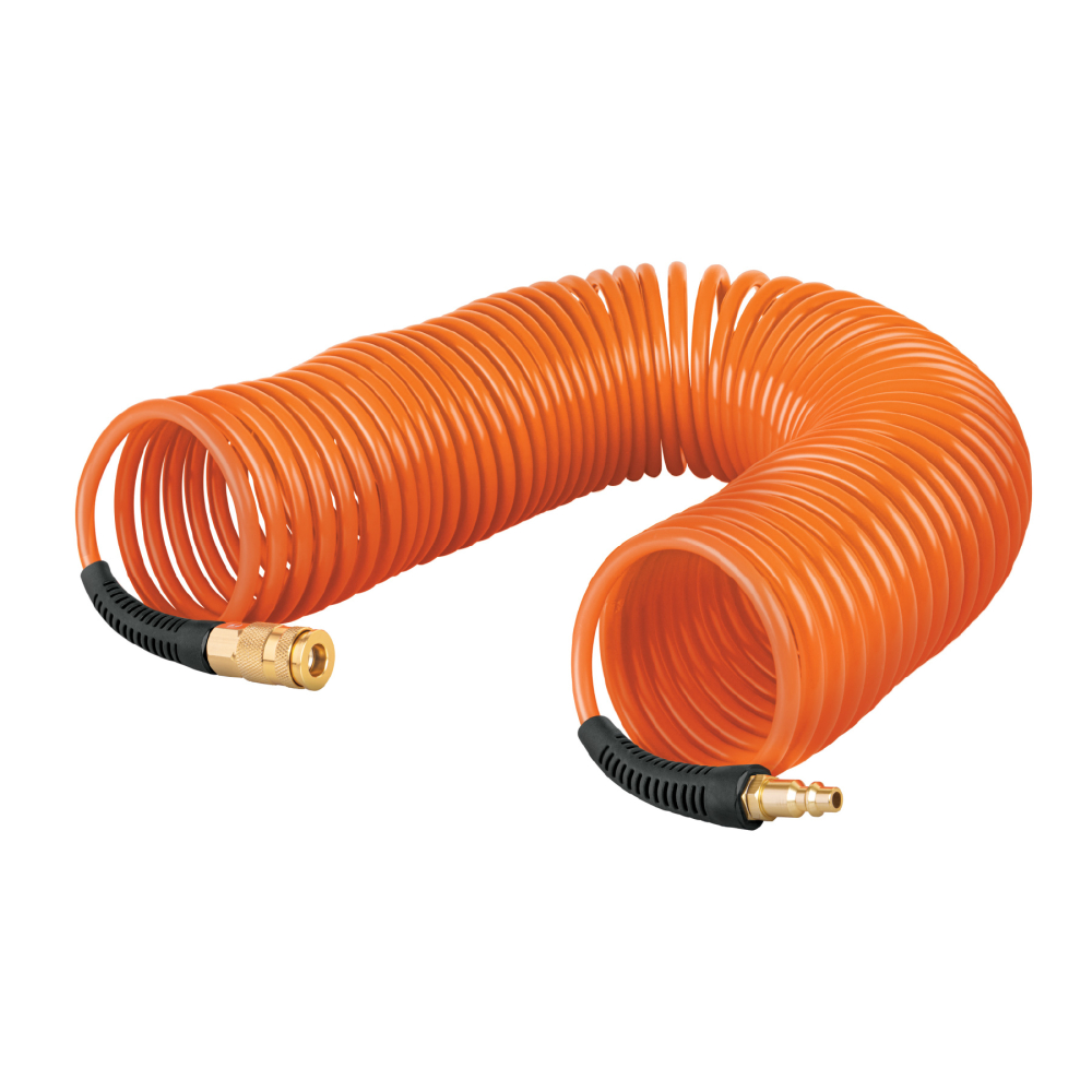 Manguera para compresor, tipo resorte, 15.2 m x 1/4', TRUPER MAN-R-15