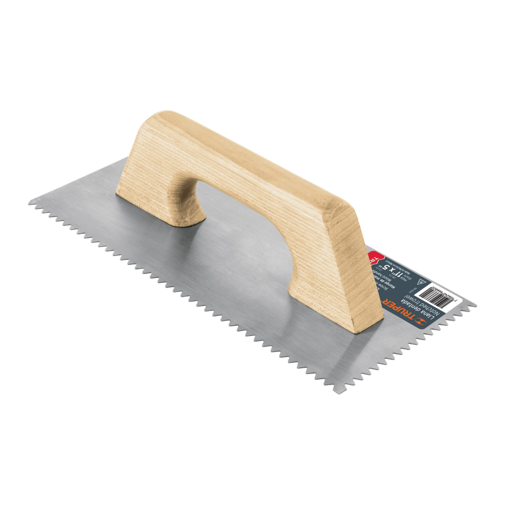 Llana 11' dentado triangular, tipo español, mango madera LLM-2D