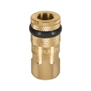 Cople rápido de latón, hembra, cuerda 1/4' NPT, TRUPER COPLE-HEM-1/4