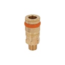 Cople rápido de latón, macho, cuerda 1/4' NPT, TRUPER COPLE-MA-1/4