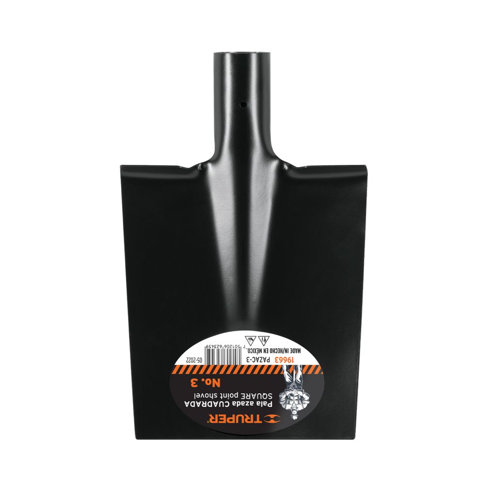 Pala azada cuadrada # 3, sin mango, TRUPER PAZAC-3