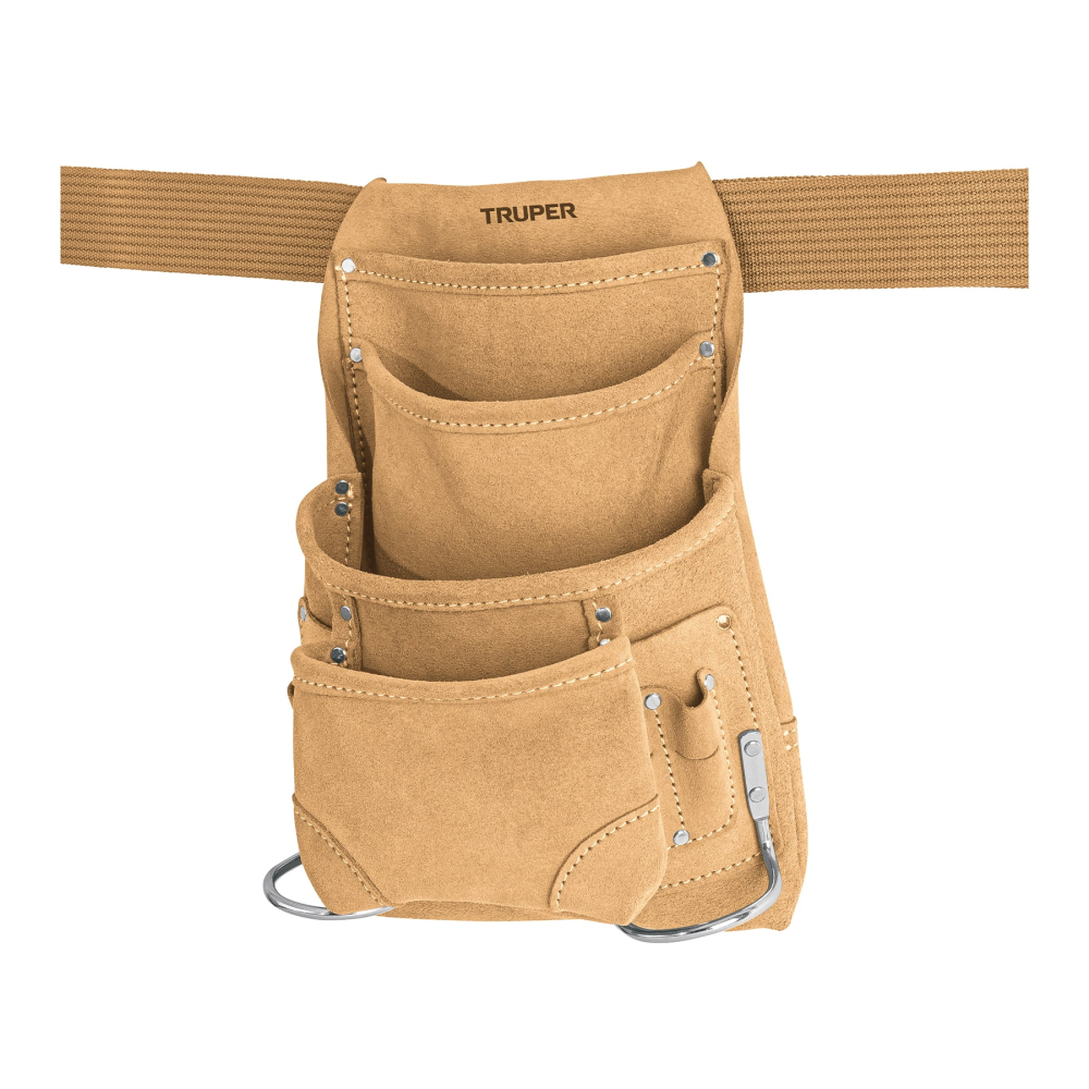 Porta herramientas de carnaza con 12 compartimentos, TRUPER POHE-12C