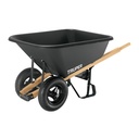 Carretilla c/plástica 8 ft3 Doble llanta neumática b/madera TP-8