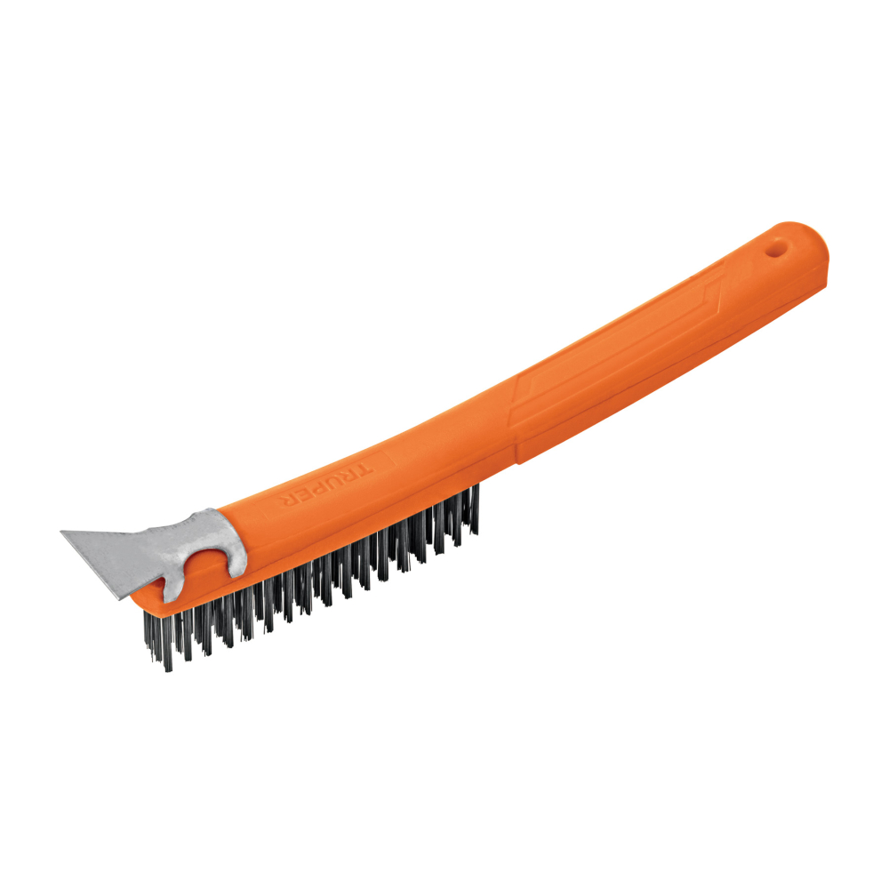 Cepillo de alambre 51 pinceles acero al carbono con espátula CEA-18E