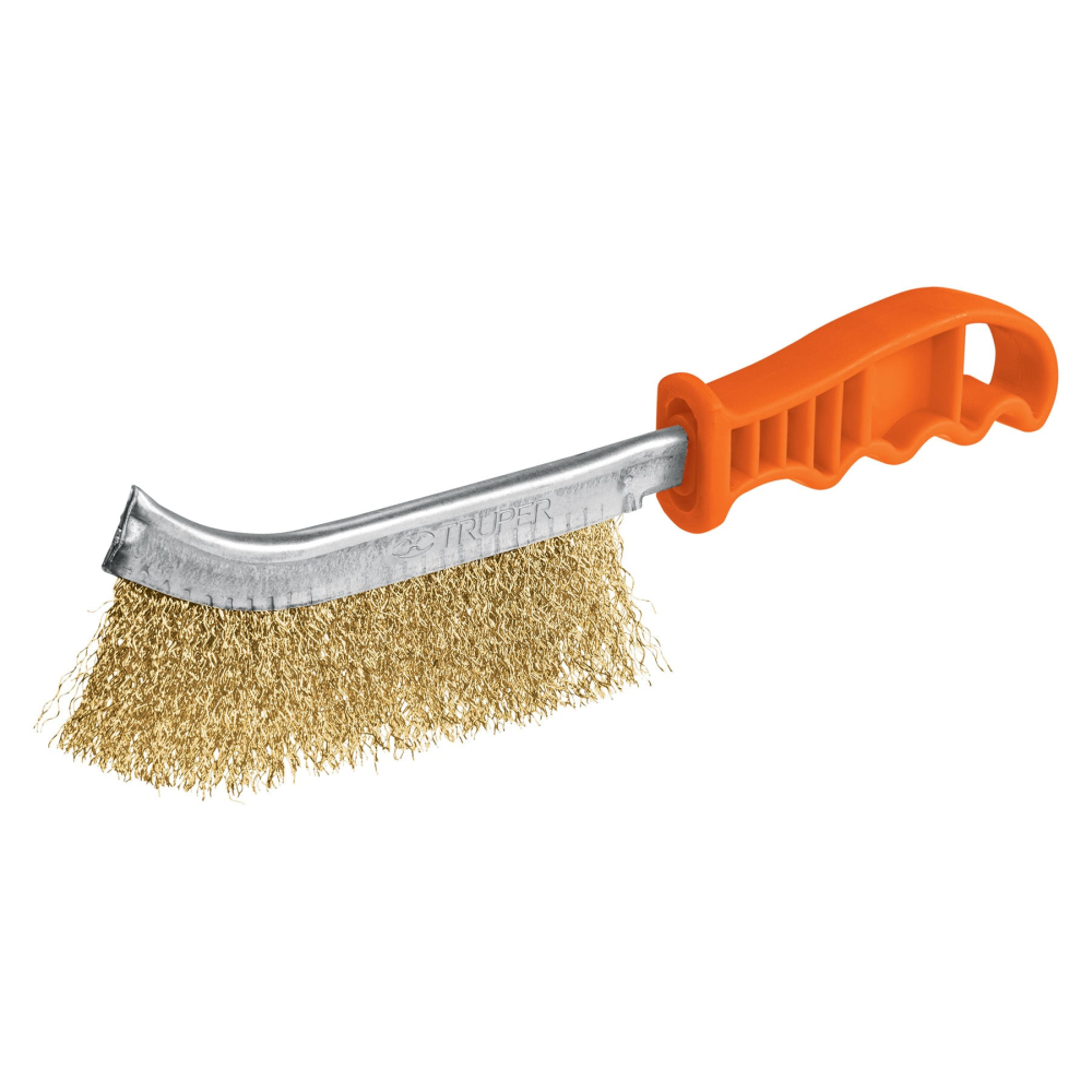 Cepillo curvo anti-chispa, alambre ondulado, Truper CEA-10