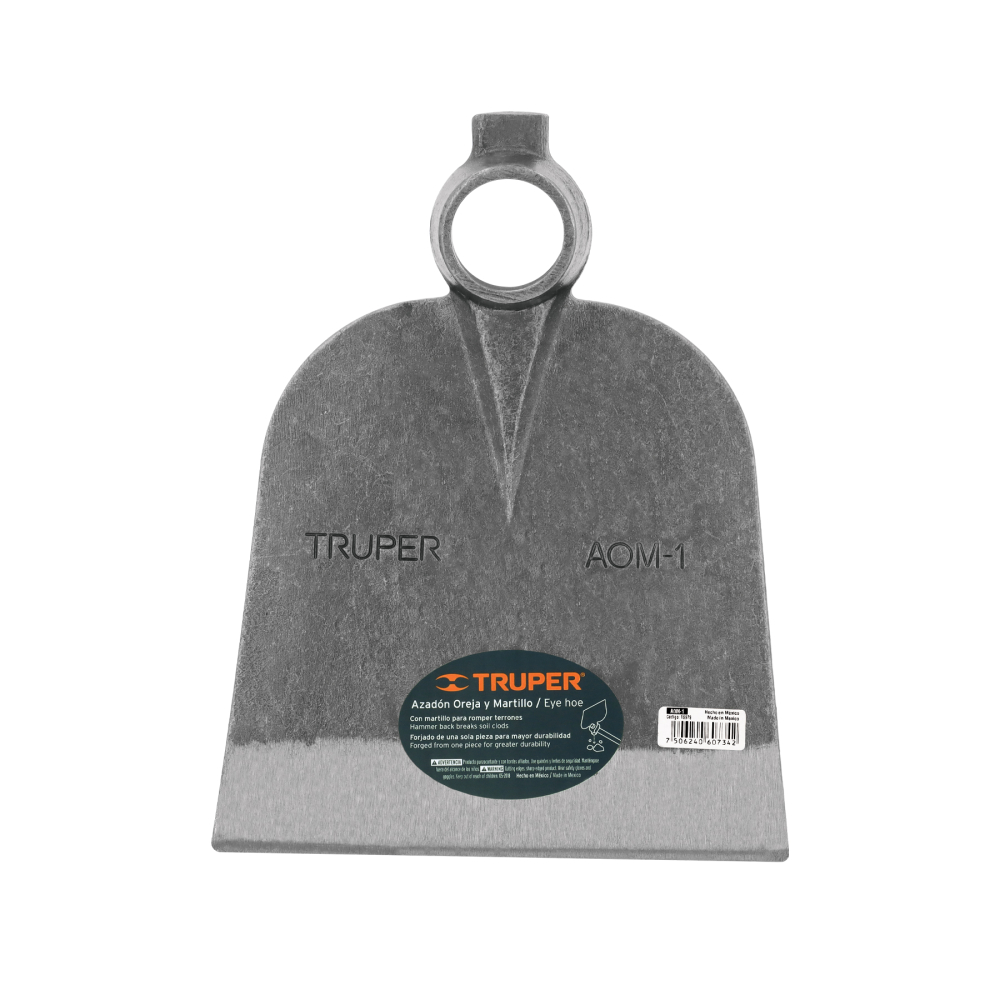 Azadón oreja y martillo No. 1 de 2.6 lb, sin mango, TRUPER AOM-1