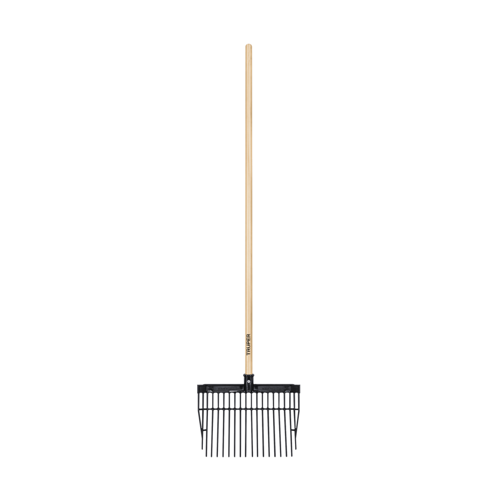 Bieldo para estiércol, 16 dientes, mango 54',cabeza plástica BF-16