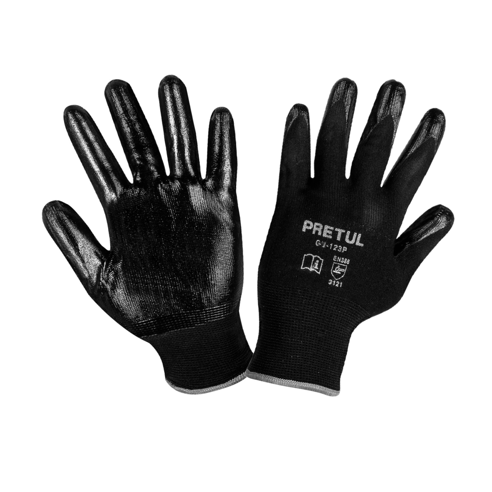 Guantes de nylon recubiertos de nitrilo, G, PRETUL GU-123P