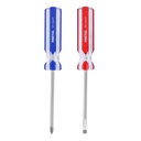 Dúo de desarmadores 1/4 x 4' mango de PVC, Pretul DUO-1/4X4TP