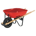 Carretilla 5.5ft3 roja, neumática, bastidores madera, PRETUL CAP-5WNDR