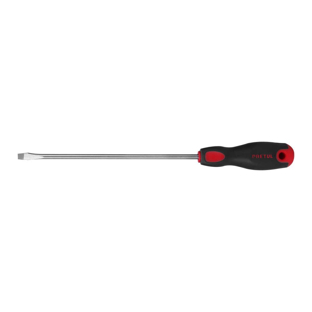 Desarmador plano 1/4' x 8'mango Comfort Grip, PRETUL DR-1/4X8BP