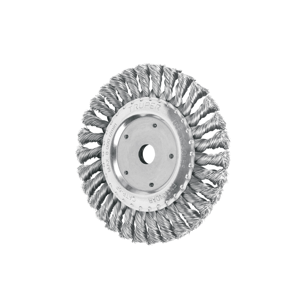 Carda trenzado fino 6' x 5/8' para esmeril, Truper CATR-6F