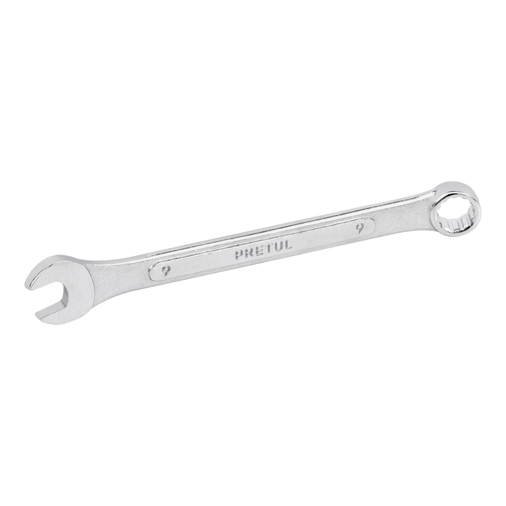 Llave combinada 9 mm x 130 mm de largo, PRETUL LL-2009MP