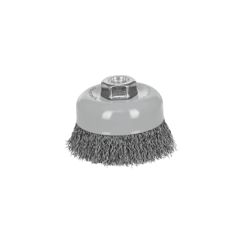 Carda copa 4' alambre ondulado fino, Multi-rosca, TRUPER CO-510MR