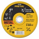 Disco abrasivo de corte preciso metal 7' x 2 mm, PRETUL DICOF-7020P
