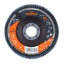 Disco laminado 4-1/2', grano 60 centro 7/8', fibra, TRUPER DLT-1717