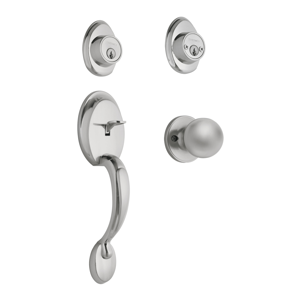 Jaladera y perilla, Berna llave-llave, cromo mate, BASIC CEP-32PJP