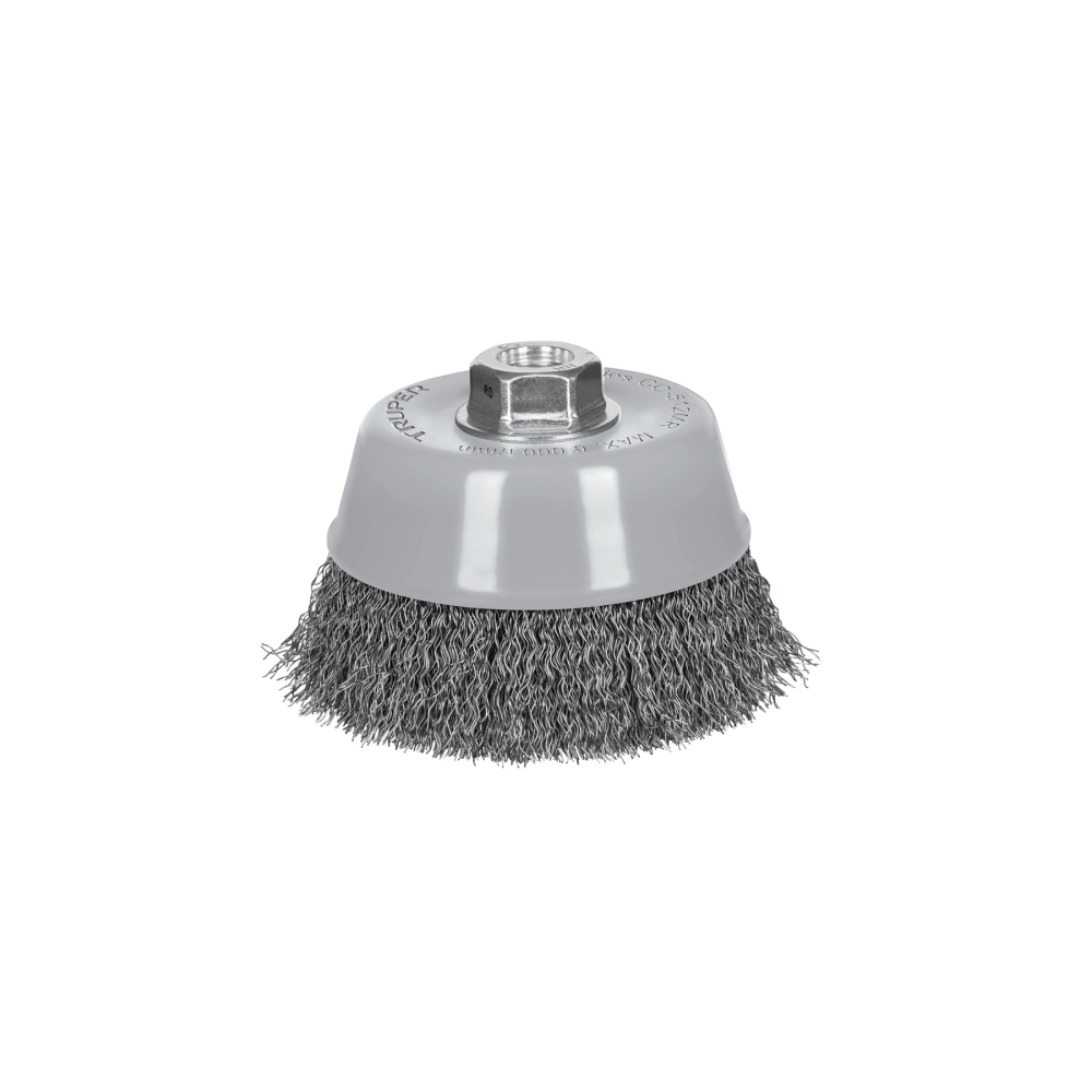 Carda copa 5' alambre ondulado fino, Multi-rosca, TRUPER CO-512MR