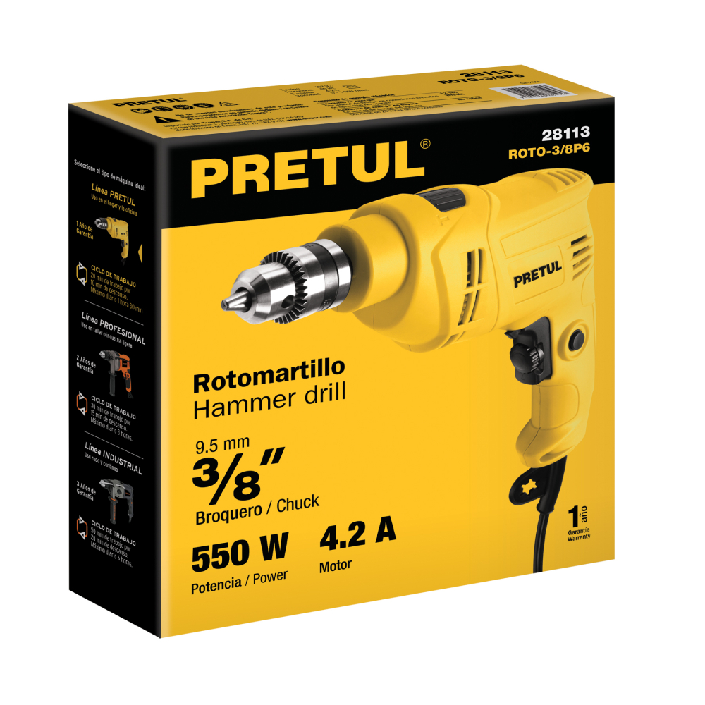 Caja de empaque de repuesto para ROTO-3/8P6, PRETUL CJ-ROTO-3/8P6