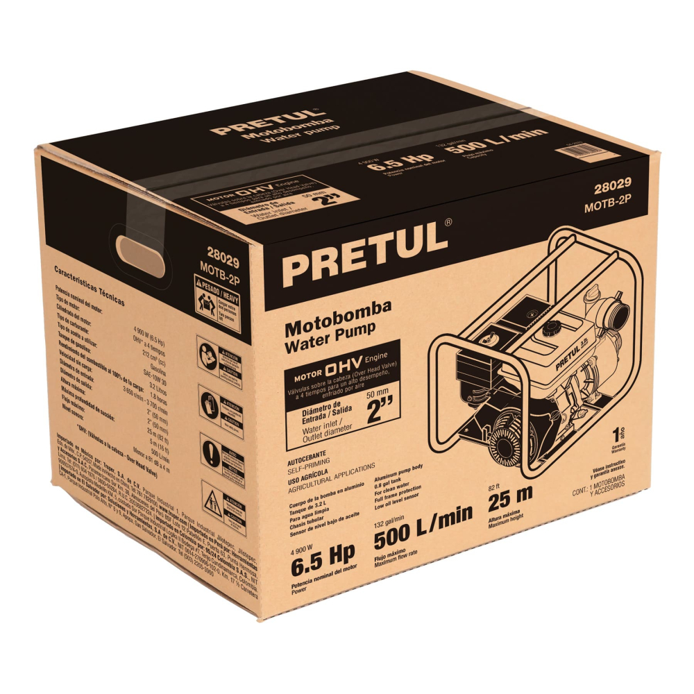 Caja de empaque de repuesto para MOTB-2P, PRETUL CJ-MOTB-2P