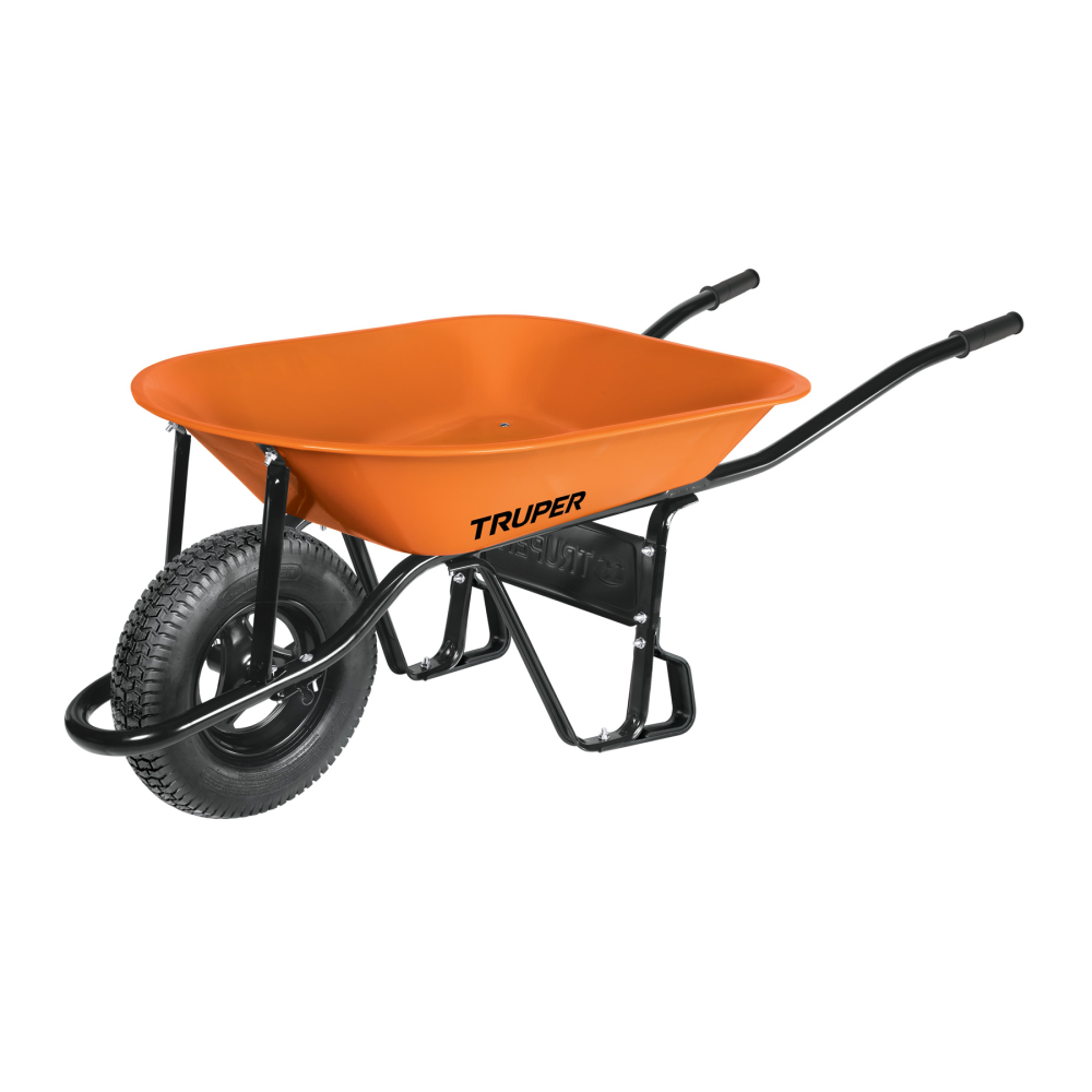 Carretilla 4.5 ft3 Neumática, bastidor tubular, TRUPER CAT-45ND