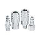 Juego de 2 conectores rápidos y 2 coples, de acero, PRETUL CORAL-4P