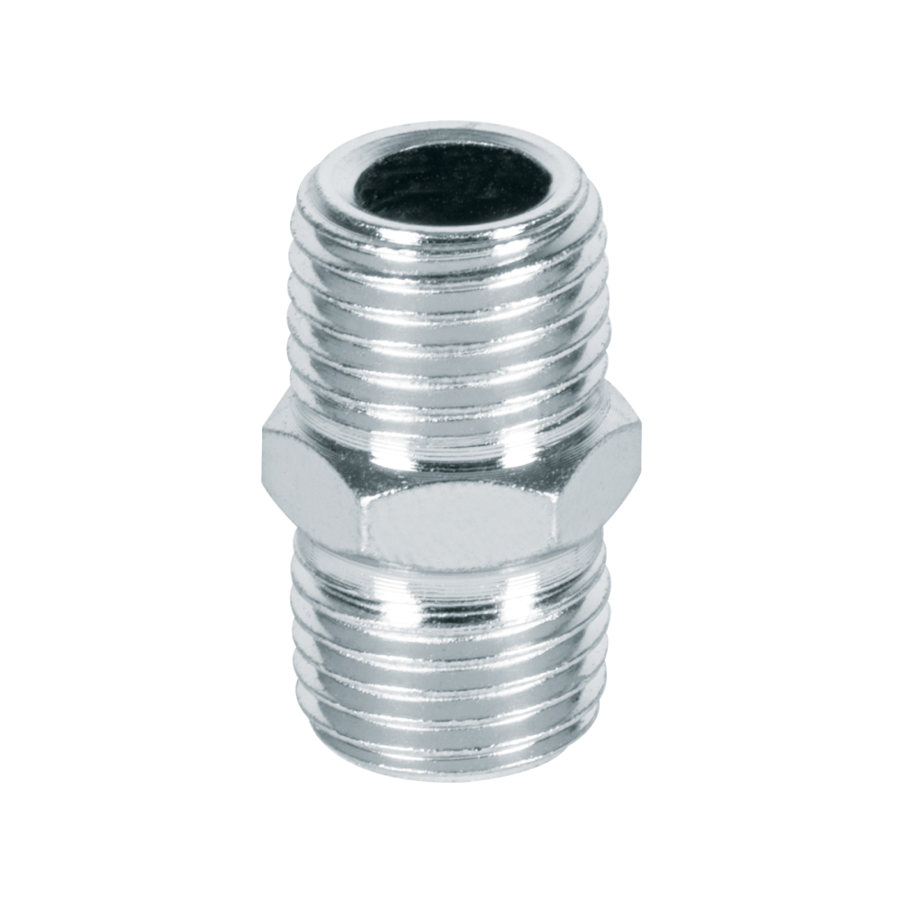 Niple de acero, macho-macho, cuerda 1/4' NPT, PRETUL NIPLE-P