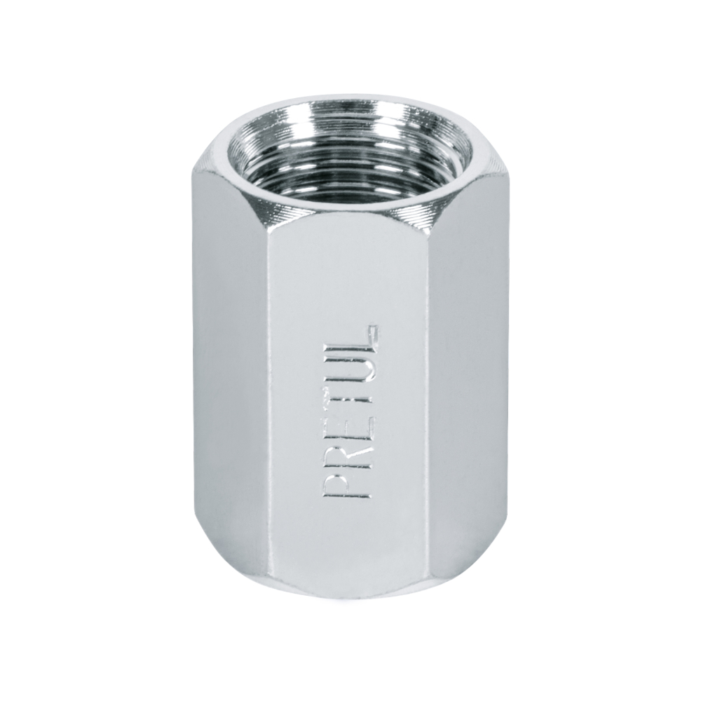 Cople de acero, hembra-hembra, cuerda 1/4' NPT, PRETUL COPLE-P