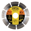 Disco de diamante de 4-1/2' x 1.2 mm rin segmentado, PRETUL DID-345P