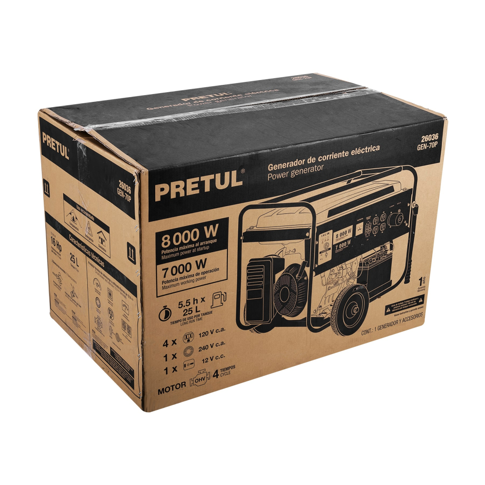 Caja de empaque de repuesto GEN-70P, PRETUL CJ-GEN-70P