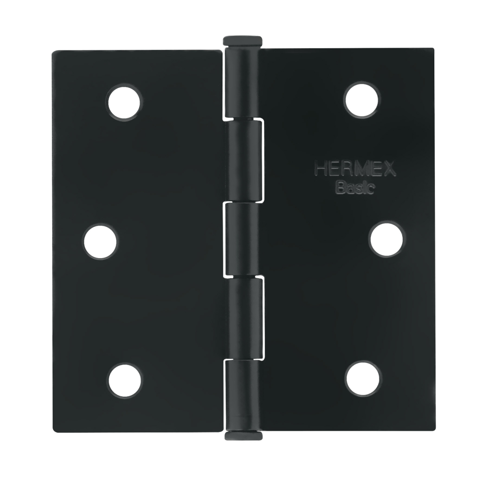 Bisagra cuadrada 2-1/2', negro mate, cabeza plana, BASIC BC-256PP