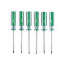 Juego de 6 desarmadores Torx mango de PVC, PRETUL DT-6P
