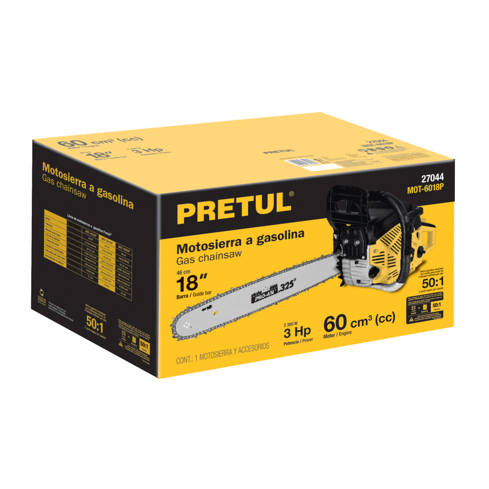 Caja de empaque de repuesto para MOT-6018P, PRETUL CJ-MOT-6018P